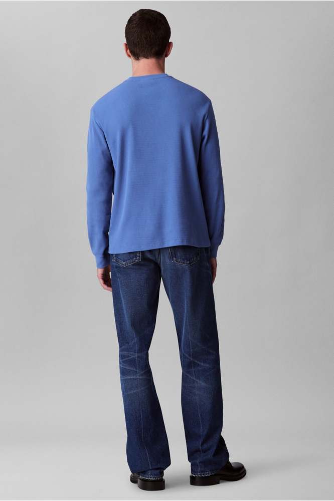 LS WAFFLE BADGE CREW LV040EM217 6PU DULL NILE BLUE